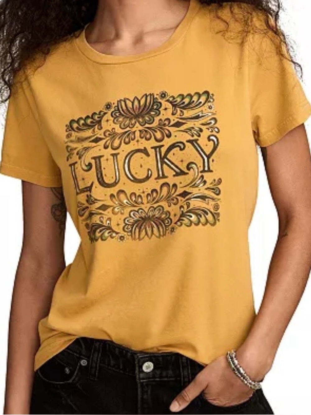 Women’s Lucky Brand Ornate Floral Classic T-Shirt